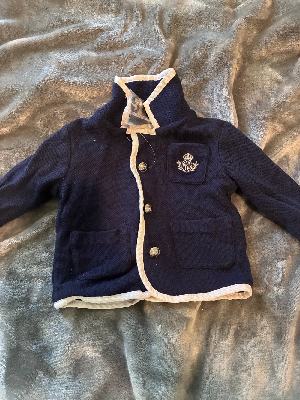Ralph Lauren Navy Vintage Infant Blazer Sweater/Cardigan